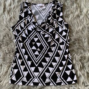 Black and white checkered top